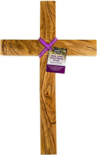 Logos Trading Post Holy Land Wandkreuz aus Olivenholz, 45,7 cm