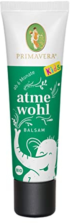 PRIMAVERA Atmewohl Bio Baby & Kinder Balsam 30 ml – Erkältungsbalsam mit Thymian, Myrte und Cajeput