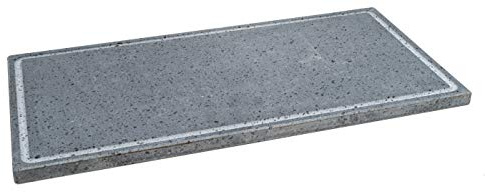 Etna Stone & Design Lava Grill Grillpfanne Lavastein Etnea Hebelplatte 60 x 30 cm für Backofen und Grill Kochen Fleisch, Fisch, Gemüse und Pizza