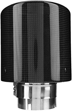 KSTE Carbon Style Car fibra Modificato singola uscita di scarico del silenziatore del tubo punta della coda gola 63-114mm