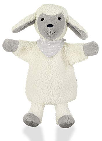 Sterntaler 3622068 Handpuppe Schaf Stanley, Ideal für Puppentheater und Rollenspiele, 26 x 21 x 8 cm, Weiß/Grau