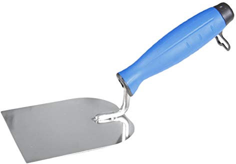Toolty Stainless Steel Stucco Trowel, Wall Putty Trowel - 50mm - for Brickwork and Plastering - Rubber Handle - DIY - TLTY-1699