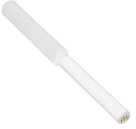 Sonic Energy half-coated Crystal Singing Bowl Rod, 23 cm (CSBRHL) | Zubehör für Kristallklangschale und -kelch, 0,5 cm im Durchmesser, halbsilikoniert, Glas, Silikon