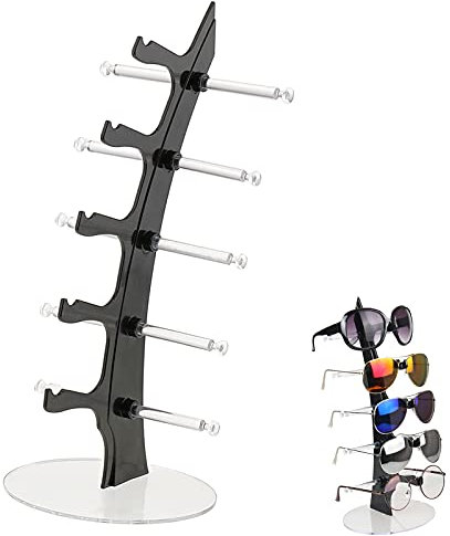 Brillenhalter Brillenständer Für 5 Brillen Rack Brille Ausstellungsstand Sonnenbrille Rack Brillenständer Mehrere Brillen Schwarz 35 x 16 x 12.5 Cm Brillenhalter Zur Aufbewahrung Und Präsentation