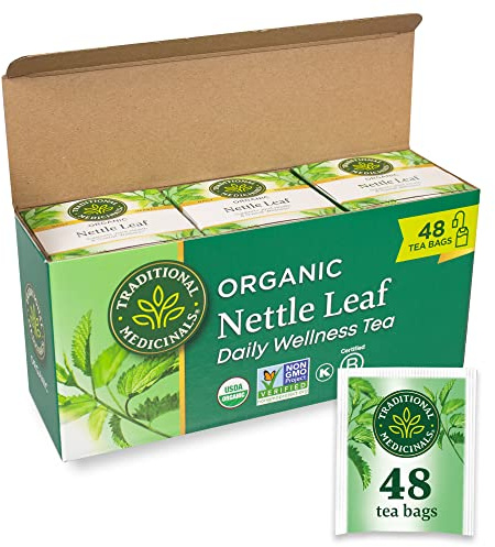 Traditional Medicinals Tea, Organic Nettle Leaf, Supports Joint Health, 48 Tea Bags (3 Pack)