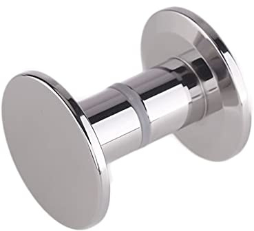 HYEYXKK Duschtürknopf Türgriff-Sets Moderner Türknauf aus Glas | Knopf drücken Scheunentor ziehen | Edelstahl-Duschkabinen-Türgriff mit Hardware-Zubehör (Farbe : White)