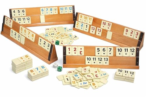 Türkisches Okey-Spiel Holz Holz Ahsap Okey Takımı Oyunu Rummy Brettspiel Kacheln UK