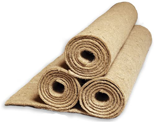 Natursache 3 Nagermatten aus Hanf, 100 x 40 x 1cm I Hanfmatten für Hasenstall, Kaninchenhaus, Hamsterkäfig I Bodenabdeckung für Käfige, Laufställe, Höhlen & Schlafplätze von Kleintieren & Nagern