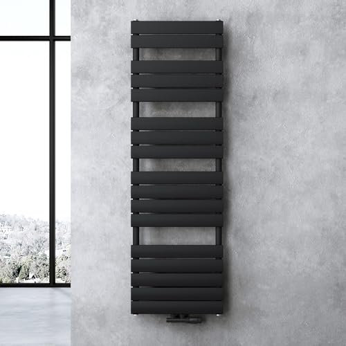 doporro Scaldasalviette da Parete per Bagno 160x60 cm, Radiatore Termoarredo Piatto in Acciaio ad Acqua Calda, Attacco Basso Centrale, Colore Antracite