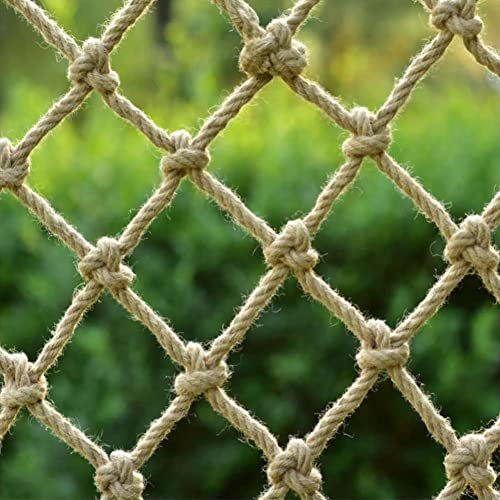 Pflanzenstütznetz, umweltfreundliches, biologisch abbaubares, natürliches Jutegarn Pflanzenklettergarten, Balkontreppennetz, Fotowanddekoration, Kinder Klettersicherheitsnetz (1 * 5m)