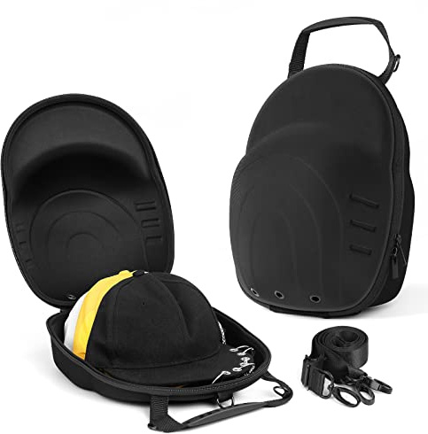 MOSLA Hat Case for Baseball Caps,Hat Carrier Travel Case Ball Cap Carrier Hat Box Organizer Carry On Hat Bag Backpack with Adjustable Shoulder Strap
