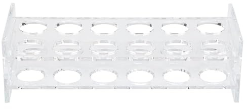 Beufee Shot Glass Holder, 12 Round Holes Shot Glasses Holder, Acrylic 2rows Wine Glass Cup Rack Organizer Drinkware for Barware Shot Glass Display,bar Exhibition Party(6 holes)