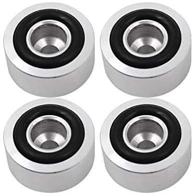 Tiardey 4 st. ljudförstärkare, fötter, 20 x 10 mm, aluminiumlegering ljudhögtalare, antivibration, fötter, vadderingsstativ för CD-spelare ljud