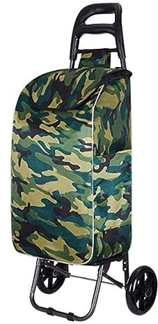 RUVOO Einkaufswagen Treppensteiger Trolley Tragbare Einkaufswagen-Rolltasche Mit 2 Rädern Und Zusammenklappbarer Reißverschlusstasche Mit Faltdesign Einkaufstrolley Klappbar