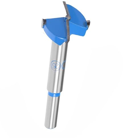 TA-VIGOR 26mm Forstner Drill Bit, Tungsten Carbide Wood Hole Saw Auger Opener for Woodworking Hinge Hole Drilling Boring Bit Cutter (Blue, Gray Tone)