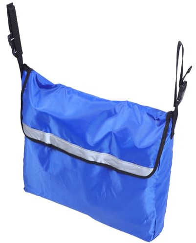 Rollstuhlseiten Organizer Tasche Blau aus 420d Oxford für Rollstuhl | Walker Hängetasche, für Patienten, Leichte Montage, Nutzbar für Becher, Essen und Handy