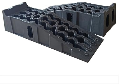 1 par de rampas de acceso para coche, juego de rampas de carga pesada de polipropileno de hasta 7,25 toneladas/16.000 libras, plataforma de acceso para coche, 92 x 32 x 32 cm, plataforma elevadora de