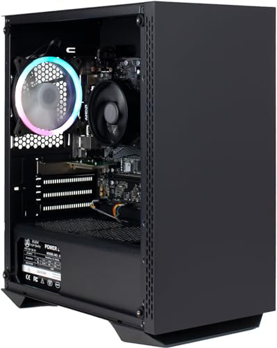 XUM Brava Gaming PC: AMD Ryzen 5 5600G, Radeon Vega Graphics, 16GB DDR4 RAM, 256GB NVMe SSD, 1TB HDD, 500W PSU, aRGB, WiFi, Windows 11