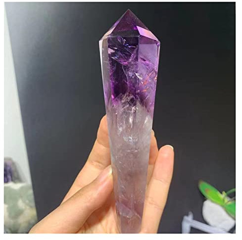 BIANMTSW Piedra Preciosa de espécimen de Punto de Varilla de Cristal de racimo de Cuarzo Amatista Natural Inicio Colecciones (Color : Purple, Size : 150-170g)