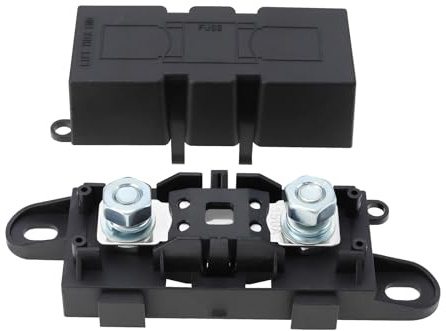 VGOL 1 Set Portafusibles para Coche Mega con Fusible de 150A Plástico ABS Portafusibles de Alta Corriente para Camiones Vehículos de Construcción Autobuses Caravanas O Sistemas de Audio