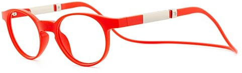 DIDINSKY Magnetische Lesebrille mit flexiblem Nackenband | Uffizi Rot +2.5