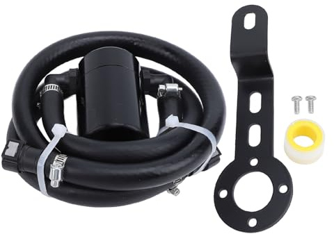 Masyrt Oil Catch Can 3OZ Fine Mesh Separator Tank with Hoses, Fits 1500 5.3L 6.2L 2014-2018, Aluminium Alloy