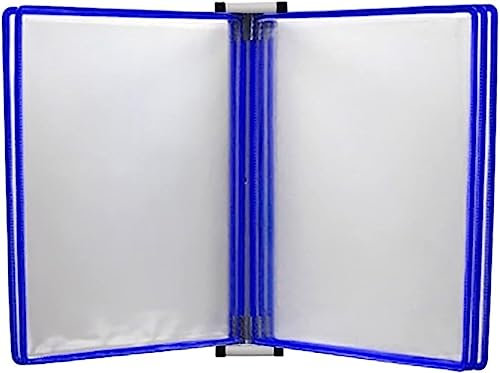 Magnetischer Dokumentenhalter zur Wandmontage, A4-Größe, blau, Aktenhalter zum Organisieren von Dokumenten und Papieren