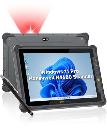 ONERugged Rugged Tablet with Barcode Scanner M10J, 10.1 inch Windows 11 Pro Enterprise Tablet w/Honeywell N4680 Scan Engine, 1D/2D QR Inventory Scanner, 8GB+128GB Industrial Work PC for WMS, Retail