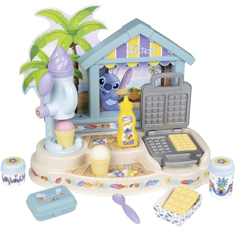 Smoby 7600312509 - Stitch - Lekstuga Paillotte Gourmande - Inkluderar 12 tillbehör