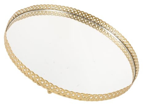 Alipis Schmucktablett Mit Ringhalter Schmuckschale Für Aufbewahrung Von Schmuck Parfümflaschen Make-up Kommode Schlafzimmer Wohnzimmer Tischtablett