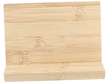 DOITOOL Blank Bamboo Board Desktop Name Plate Bamboo Board Base Payment Code Display Stand