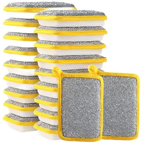 Dishwasher Scrubber Set - Dishwasher Scrubber - Absorbent Sponge Pack | Non-Abrasive Double Layer Pads for Cookware and Countertops, Cleaning Sponges r