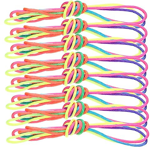 BESPORTBLE 20pcs Finger String Toy Rainbow Cats Cradle Game Sensory Toys for Boys and Girls Interactive Hand Coordination Play