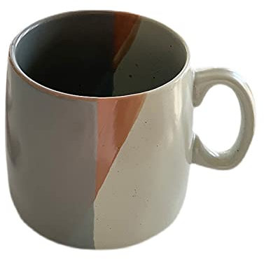 FAJNUZI2024 Tazze Tazza in Ceramica a Contrasto in Ceramica Grezza in Stile Europeo, Tazza da caffè, Latte, Ufficio, 400 ml Tazzine caffè