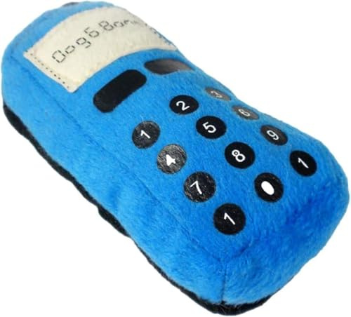 Dwang Blue Pet Dog Puppy Funny Cellphone Shape Plush Doll Playing Training Chew Squeaky Toughs Plush Fluffy for Awesome Pet for Puppy Small Medium Dog Pets,Dogs