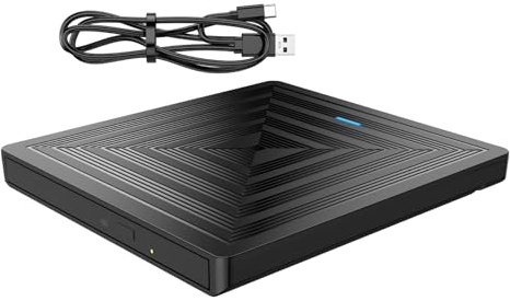ZwaitL Portatile USB3.0 DVD Esterni RW Drive Veloce Velocità Bruciatori Per Laptop Desktop PC Con Design Antiurto Esterno Dvds Drive