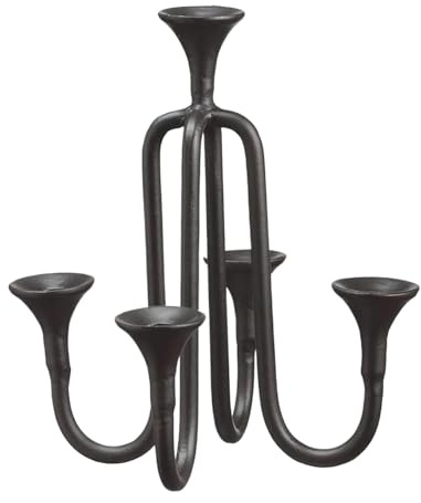 Unique Christmas Tree Topper Candelabra Tree Topper, 11 Inch 5 Arm Decorative Christmas Tree Candelabra Topper Christmas Candle Holder Tree Toppers for Party Home Holiday Decorations Spring Decor