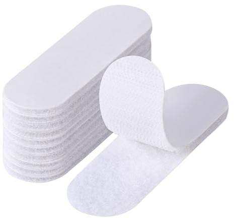 Blendura Feltro Adesivo Forte Biadesivo, Bianco Strappo Adesivo 10 Pezzi 3 x 10 cm Autoadesivo Nastro a Strappo, Stretch Adesivo per Pareti,Pavimento,Plastica,Vetri,Metalli