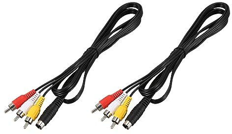 Tumintu 2 Pièces 1.5M 4.9 Pied 3 Male A 4 Broches S-Video Cable de Conversion pour Pc pour Ordinateur Portable