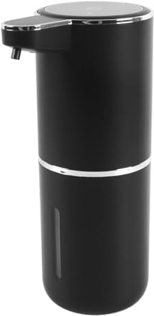 Huba Automatisk tvåldispenser, USB C uppladdningsbar med väggmontering, 380 ml, elektrisk med sensor, 4 nivåer justerbar, svart för kök, badrum