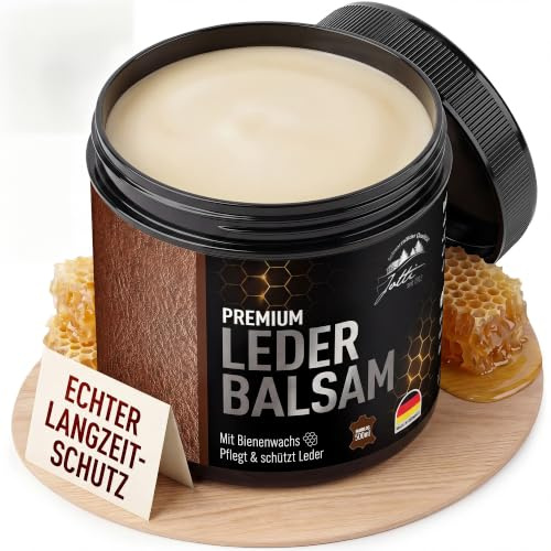 Jotti Lederbalsam Farblos 500 ml – Premium Lederpflege - angenehmer Duft | Lederjacke, Ledermöbel, Autositze, Schuhe & Taschen – Lederfett Made in Germany seit 1912