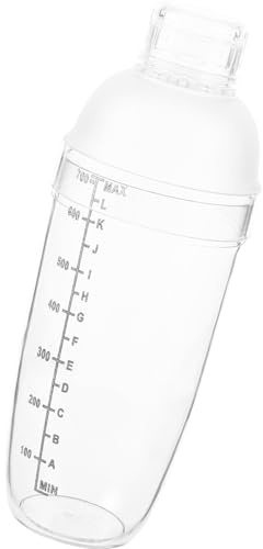 SWETRACE Misurino per Gin Tonic in PC Bianco da 700ml con Shaker per Cocktail senza Perdite e Facile da Impugnare, per Bar e Casa