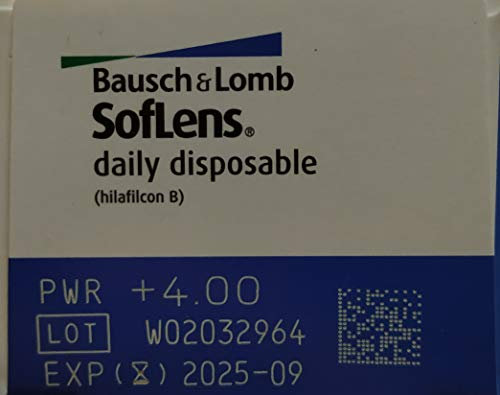 SofLens Daily Disposable Lenti a Contatto Giornaliere Correttive, 30 Lenti, BC 8.6 mm, DIA 14.2 mm, 4.0 Diopt