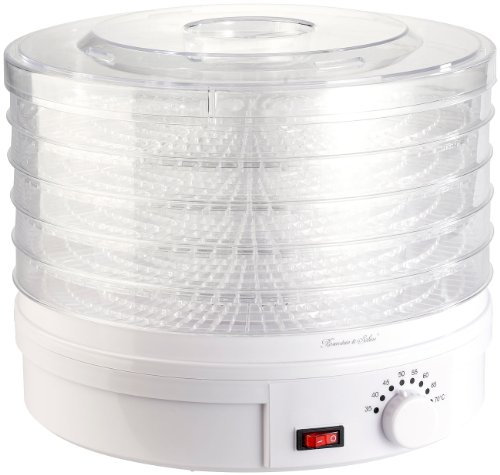 Rosenstein & Söhne Dörrapparat: Dörrautomat DH-25 mit 5 Dörr-Einsätzen (Trockenautomat, Dehydrator, Dörrautomaten rosenstein Söhne)