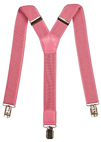 Olata Bretelle Bimbo a Forma di Y, Elastiche, Completamente Regolabili, Facili da Utilizzare per i Bambini, 3 cm (5-12 Anni). Rosa Chiaro