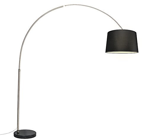 Qazqa Booglamp XXL - Lampe arquée - 1 lumière - H 2470 mm - Acier - Moderne - éclairage intérieur - Salon