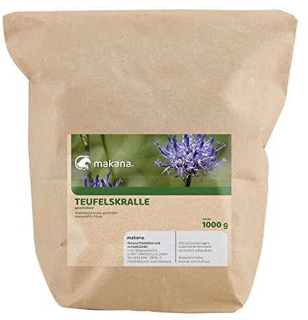 Makana Teufelskralle für Pferde, geschnitten, 1 kg Papiertüte