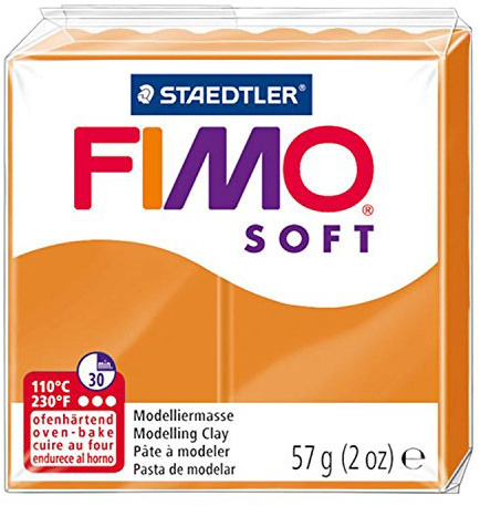 Staedtler 8020-41 - Fimo Soft Normalblock, Modelliermasse, 57 g, sunny orange