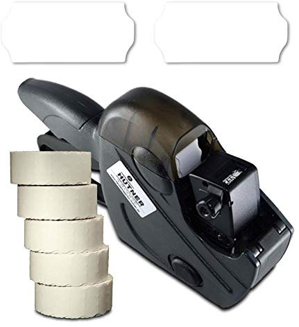 Preisauszeichner Set Uno C6 inkl. 5 Rollen 26x12 Preisetiketten - weiss permanent | Preisauszeichnungsgerät | HUTNER