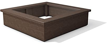 hanit® Sandkasten Gobi | 240 x 240cm | braun | wetterfest aus recyceltem Kunststoff für Terrasse und Balkon